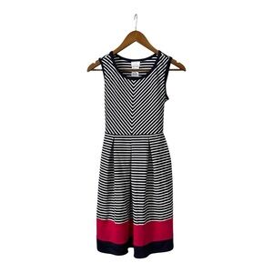 NWT Iris & Ivy striped dress with hot pink accents